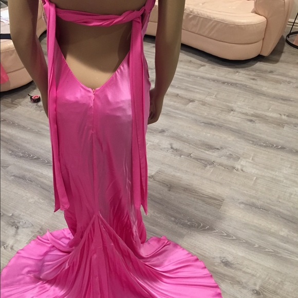 DINA BAR-EL Bright pink gown wedding prom - Picture 4 of 6